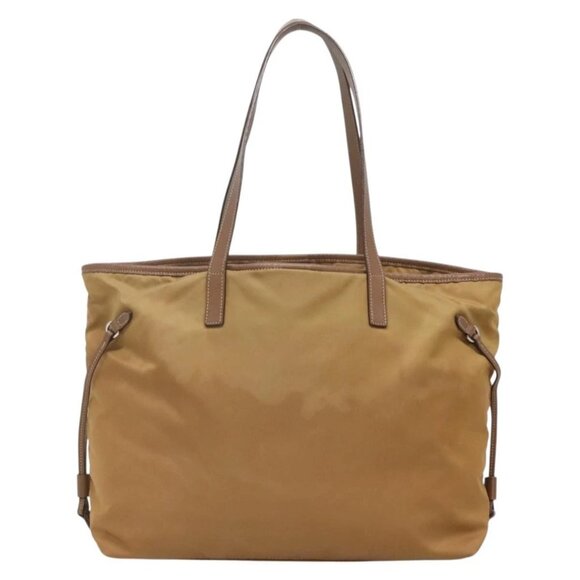 PRADA Tote Bag Nylon Brown Silver Auth 139072 - Picture 3 of 16
